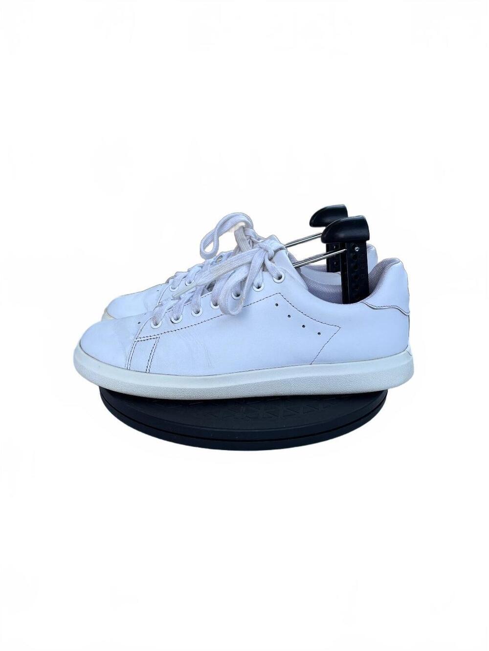 Womens Tory Burch White Leather Sneakers Size 8.5 Shoes